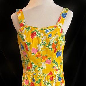 Vintage Summer Berry Dress Size M
